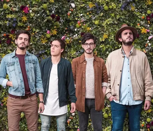 El cuarteto colombiano Morat tocar en el Luna Park en 2019.